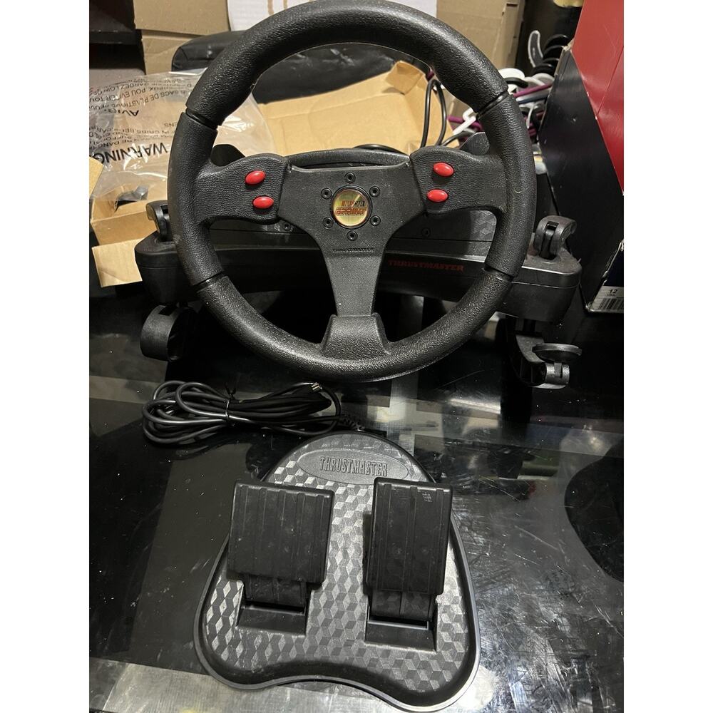 Thrustmaster Nascar Sprint Racing Steering Wheel & Pedals PC Computer In Box - Picture 9 of 11